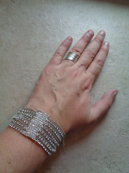 Bracelet multirangs strass