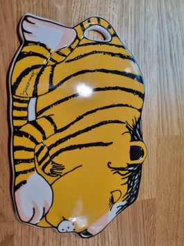 FLOHMARKT | Frühstücksbrettchen aus Keramik/Porzellan | der TIGER von Janosch | unbenutzt