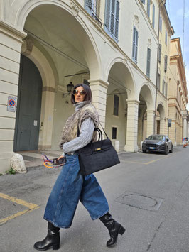Jaqueline in camoscio NERO