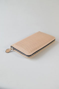 ZIP WALLET L l WOVEN SAND l 3368