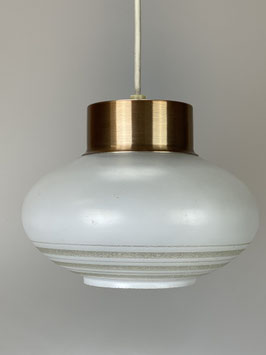 60er 70er Jahre Lampe Leuchte Deckenlampe Lamp Metall Glas Space Age Design 60s