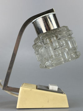 60er 70er Jahre Lampe Leuchte Tischlampe Glas Nachttischlampe Glas Space Age 70s