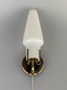 50er 60er Jahre Lampe Leuchte Wandlampe Tütenlampe Mid Century Glas Design 50s
