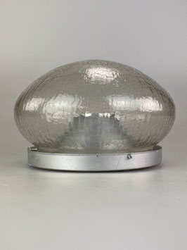 60er 70er Jahre Lampe Leuchte Plafoniere Flush Mount Glas Space Age Design 60s