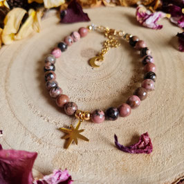 Bracelet Rhodonite Étoilée