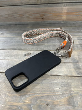 SCHICKI LAKKI HANDYBAND in *WILDERNESS* mit 3 D naht in NEO ORANGE & Gummi in Wunschfarbe