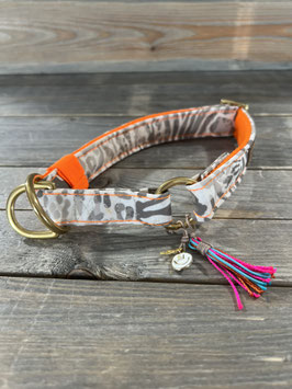 CITY ZUGBAND in Softshell * WILDERNESS* auf Gurt ORANGE mit Gum & 3 D Naht in Neo  Orange