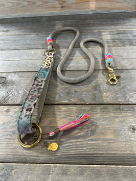 CITY LEINE mit *SHADE OF LEO * 3 D Naht in BEIGE & Seil SAHARA mit Bonsche wickel * valentine*