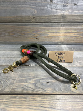 ELBBUDEN´s ELBstrick Einfach : Handschlaufenleine in Seil Gröön in 10mm, LG 1,20m  mit der Freehand Wrap *pillepalle*