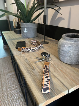 ELBSLÖTEL SCHLÜSSELBAND *LEOPARD * mit 3 D Naht in NEO ORANGE