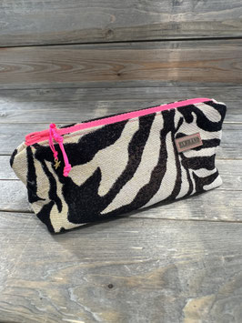 ELBBUDEN´s ELBdatt: KLEINE  TASCHE in Gobbelin *ZEBRA* mit Zipper in Pink