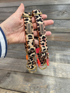 CITY ZUGBAND in Softshell LEOPARD mit 3 D Naht & GUMMIin NEO O oder PINK nach Wunsch