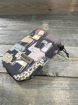 ELBBUDEN´s TASCHENQUICKY : leckerliebeutel f d Jackentasche  in Softshell *WILDE TIERE*