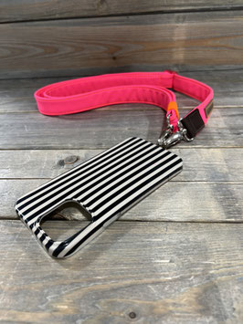 SCHICKI LAKKI HANDYBAND *PINk* mit 3 D Naht NEO ORANGE & Gummi nach Wunsch