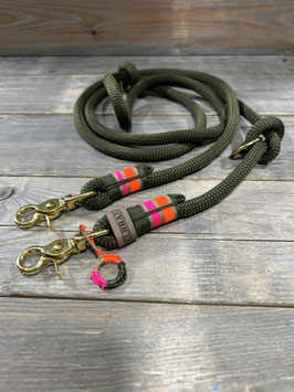 ELBSTRICK / ELBLEASH in Seil GRÖÖN mit Bonsche wickel *PENG oliv*