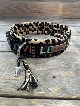 *L.O.V.E. COLLECTION* Halsung mit Softshell LEOPARD