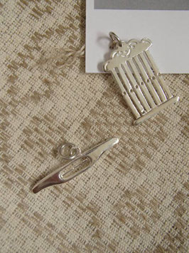 Silver smycke i vävmotiv / 織物モチーフのシルバーペンダントトップ