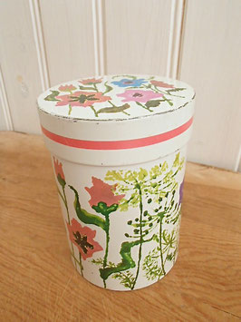 ira blommiga burk cylind  / ira 花柄ティン缶 円筒形