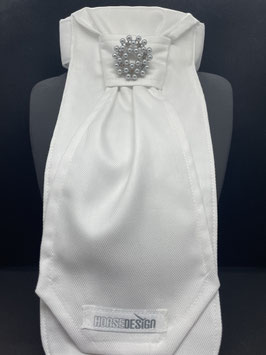 Plastron Tie Glam Pearl grey