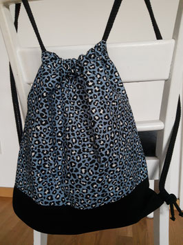 Rucksack 'blaues Leopardenmuster'