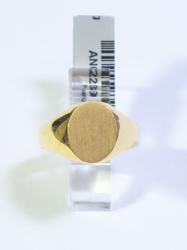 Anel ouro amarelo de sinete 11 - MM
