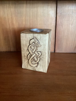 Holzteelicht Drache / Celtics Cross