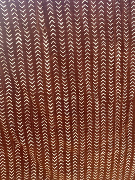 Housse de Coussin en Bogolan - Marron et Blanc - Flèches