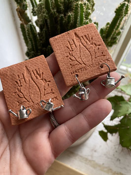Tiny Watering Can Earrings