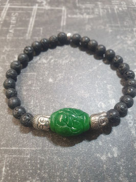 Bracelet pierre de lave/Jade