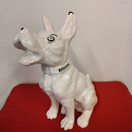 Chien Bakara Faience De Desvres Décor Craquelé Hauteur 28cm