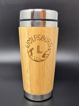 Becher mit Bambus-Außenseite