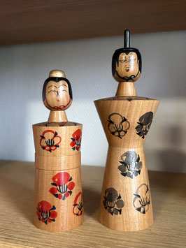 Couple de Kokeshi Hina Matsuri - Style Tsuchiyu