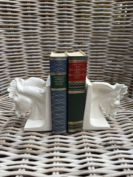 Vintage Buchstützen Pferdekopf