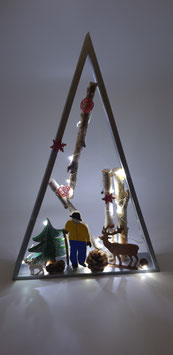 Triangle de Noël en bois