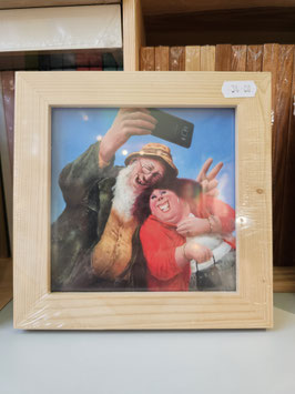 Gerahmter Fine Art Print "Selfie", 19 x 19 cm