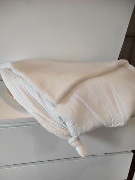 Couverture bouclette et double gaze