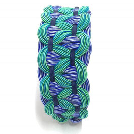 Halsband "Big Wave" electric blue/green