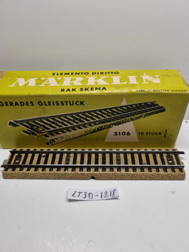 boite de 10 rails  droite  voie M occasion excellent état  3 R   HO 1/87   Réf: 5106   MARKLIN   LT3D-1218