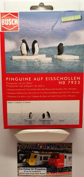 3 pingouins à la dérive sur glace  HO 1/87  Réf: 7923  BUSCH