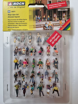 60  personnages assis  HO 1/87 Réf 16071  NOCH