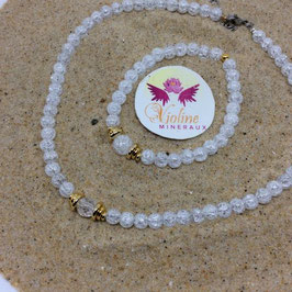 Quartz craquelé perles 6mm, collier ou bracelet