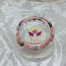 opale rose, bracelet perles baroque 10mm