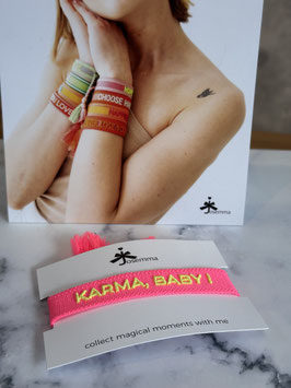 Statment Armband - Karma Baby pink/gelb