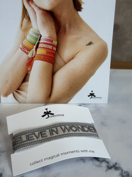 Statment Armband - Believe in wonder grau/dunkelgrau