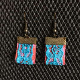 Boucles d'oreilles "Bouts de tissus"