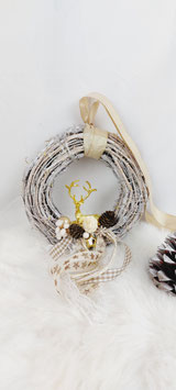 Türkranz ca. 20 cm oder 25 cm Durchmesser mit LED Lichterkette