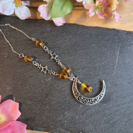 Mond-Sterne-Kette gelb
