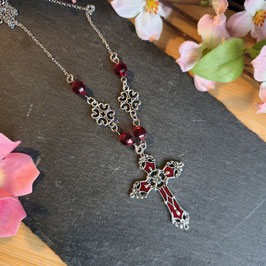 Kreuz Kette rot