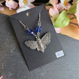 einfach Motten Kette blau