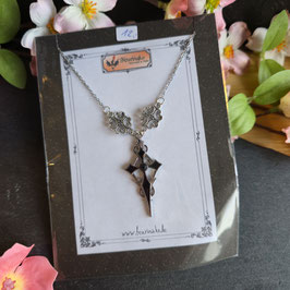 einfache Kreuz Kette schwarz